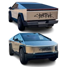 Tesla Cybertruck Graffiti Decal Stickers Cyberpunk Font for Tailgate and Frunk