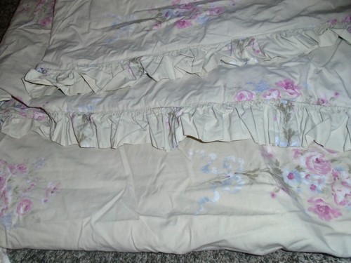 VINTAGE RACHEL ASHWELL'S SIMPLY SHABBY CHIC QUEEN DUVET PLUS SHAM (flaws) - Picture 2 of 6