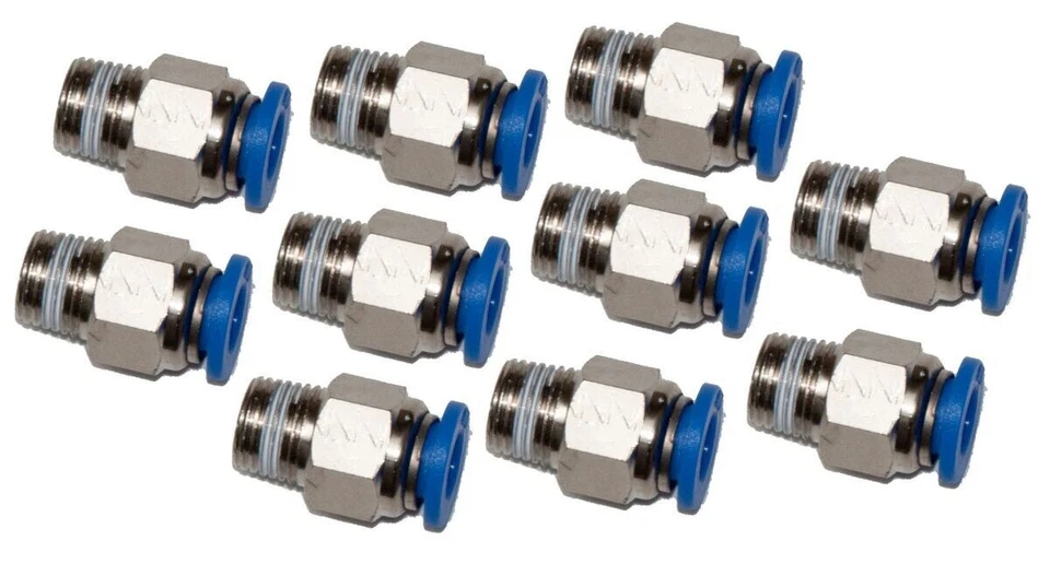 50 Pcs, Pneumatic 8mm OD Tube x 1/2" NPT Male Connector Push to Connect Fitting - Image 2 of 4