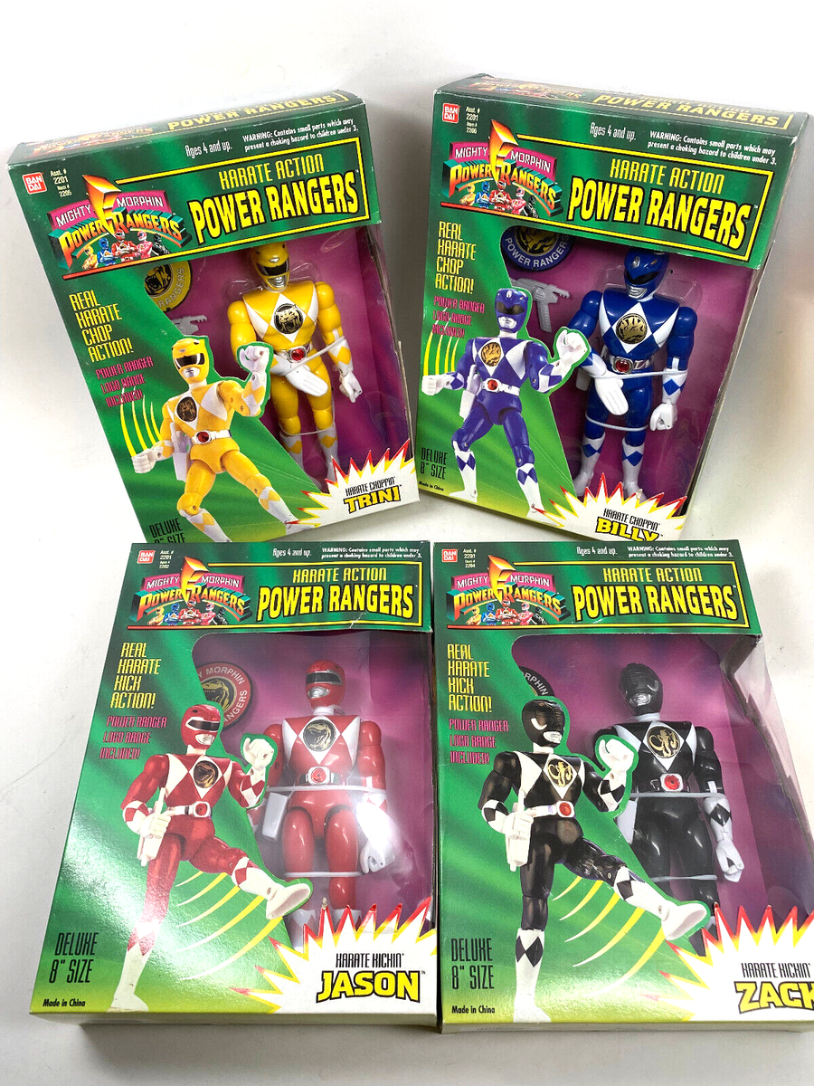 マイティ・モーフィン・パワーレンジャー バンダイ　4体セット Bandai Mighty Morphin Power Rangers SET of 4 Karate Action Figures