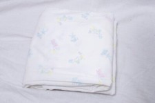 vintage fitted crib sheet bunnies bears balloons
