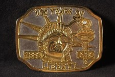 100 Years of Liberty 1886 -1986 Belt Buckle Statue Of Liberty