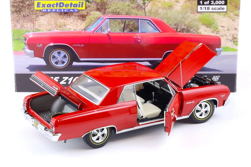 1:18 Exact Detail Chevrolet Chevelle Z16 Malibu SS Coupe 1965 red WCC501 - Bild 4 von 4