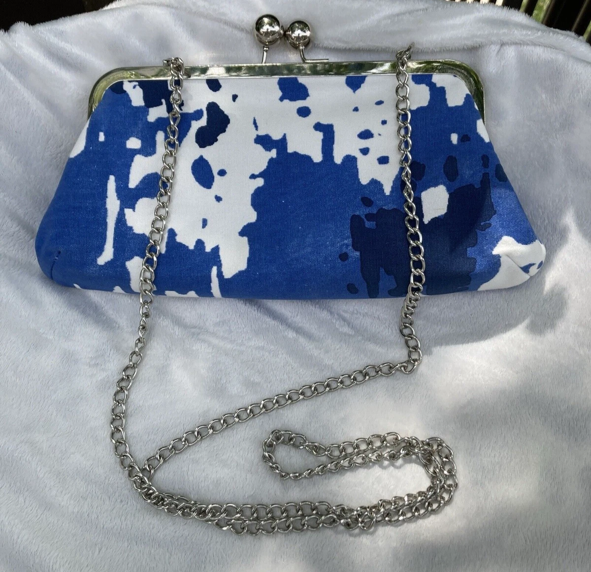 Mini Sac à Main Donna Dixon En Paille Rose Avec Chaîne Métal Et Perles - Style Clutch - Neuf Avec étiquettes