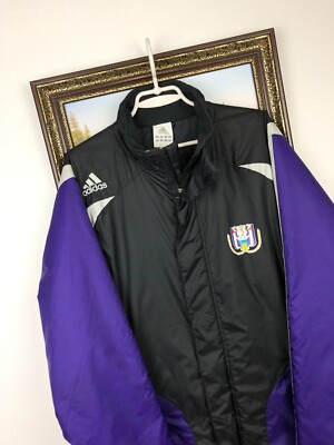 Vintage Adidas Anderlecht Football Jacket Winter Warm Soccer