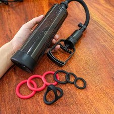 Male Vacuum Penis Pump Enhancement Enlarger 7PCS Penis Rings for Men US