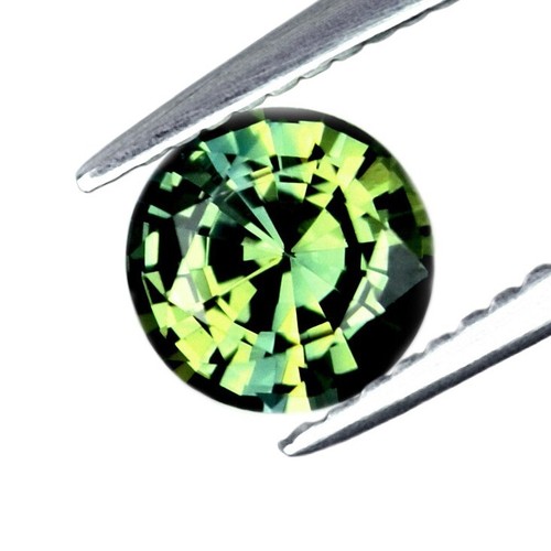 Certified 1.01ct Natural Green Sapphire VVS 4.6mm Madagascar Round Matching Pair - Picture 5 of 7