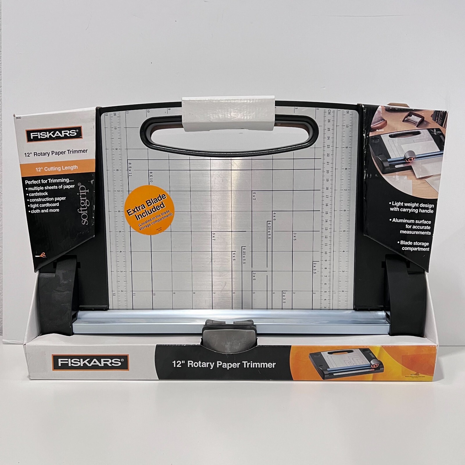 *NEW* Fiskars 12" Rotary Paper Trimmer Crafts Office School 9680 w