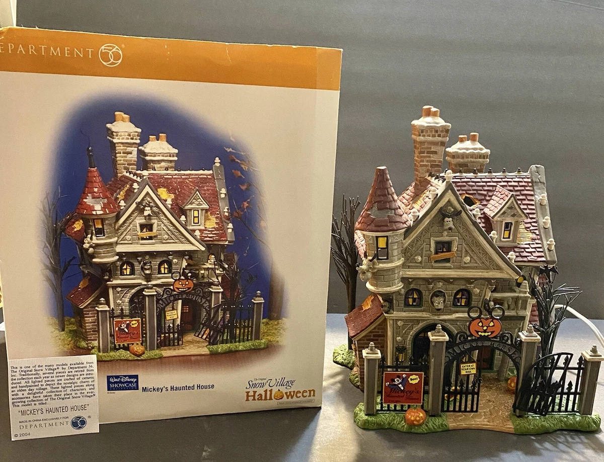 Department 56 Halloween Mickey’s Haunted House Walt Disney Snow Village