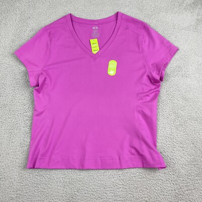 Athletic Works Activewear Tee Women Extra Extra Large XXL Magenta Performance