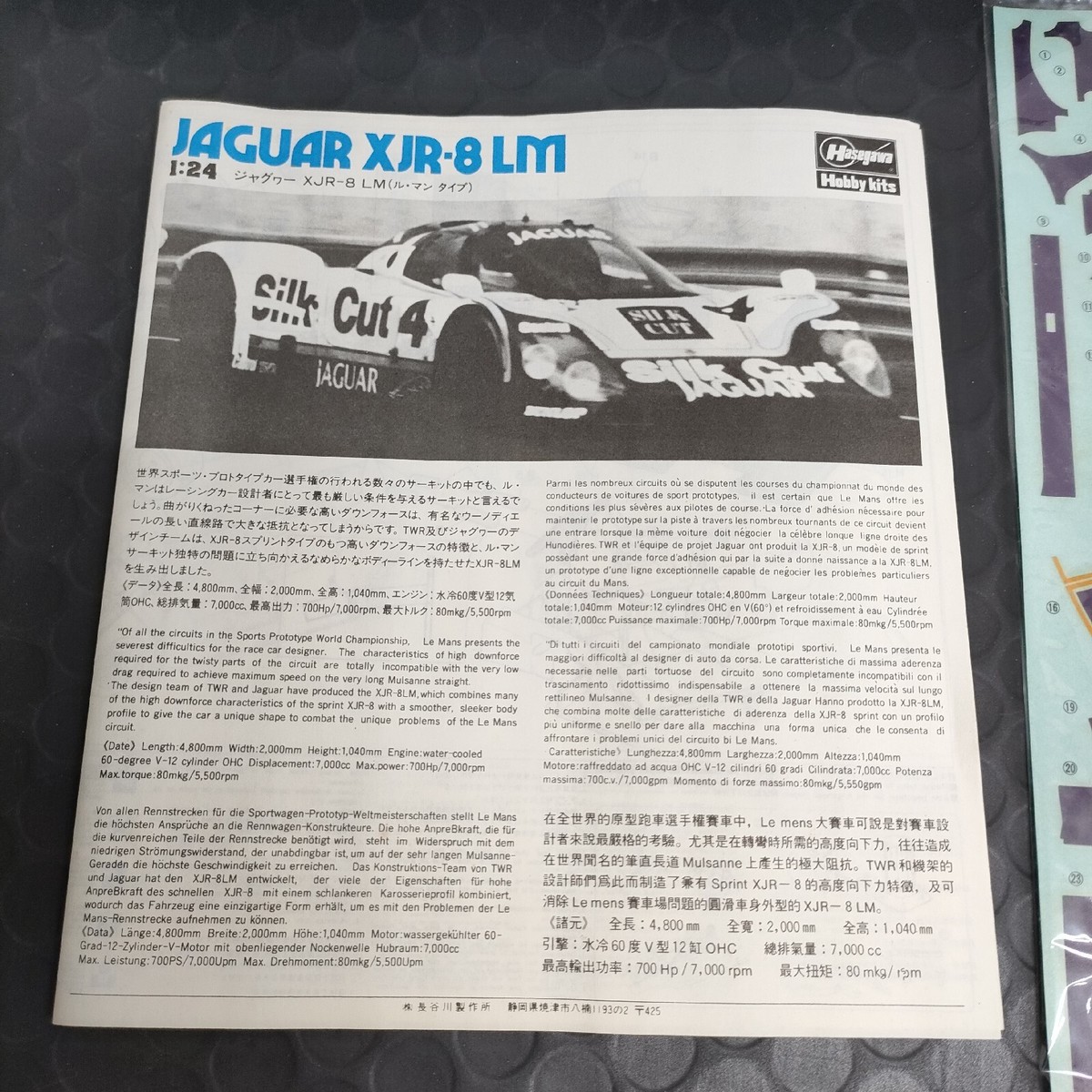 GILLES XJR-14 1/24スケールレジンキット GILLES XJR-14 1/24スケールレジンキット 模型製作用品