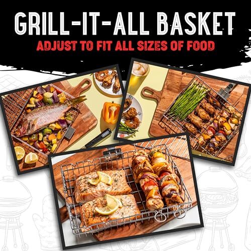 Adjustable Grill Basket Barbecue Bbq Grilling Stainless Steel Folding Portable O - Picture 8 of 8