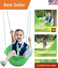 Adjustable Baby Swing for Indoor  Outdoor Fun - Modern Design  Safety Harness