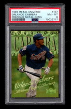 ORLANDO CABRERA 1999 PRECIOUS METAL GEMS BASEBALL CARD #137 PSA 8 SKYBOX 25/50