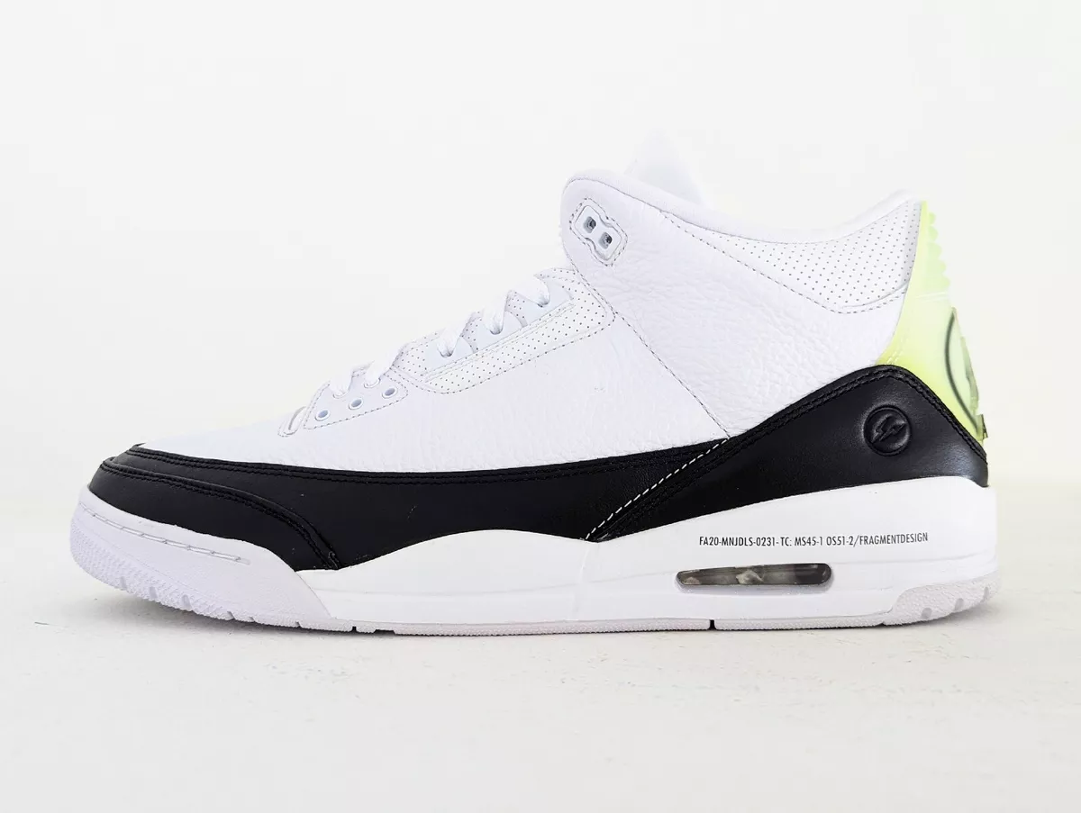 Nike Air Jordan 3 Retro Sz 15 Fragment DA3595 100 White Limited Fujiwara 2020 DS