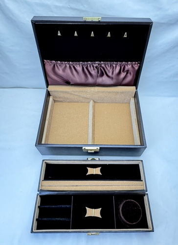 Set portagioie vintage Philipp - astuccio due pezzi di lusso con fodera - Foto 13 di 22