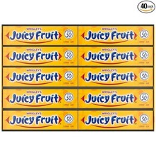 WRIGLEY'S Juicy Fruit Gum Chewing Gum Bulk Pack 5 Stick Pack of 40