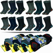 6 Pairs Mens Winter Outdoor Boots Thermal Heavy Duty Work Heated Socks 10-13