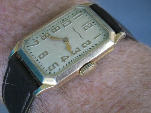 Orologio da polso vintage Waltham placca oro laminato 10k carica manuale art deco - Foto 8 di 12