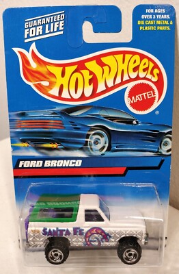 2000 Hot Wheels Collector #198 Ford Bronco White Car 1/64 Kids Toy NEW