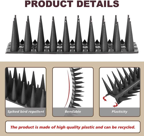 12/24/60Pcs Bird Squirrel Raccoon Pigeon Cat Fox Animal Deterrent Fence Spikes - Picture 10 of 24
