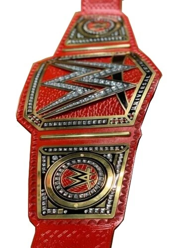 RED WORLD HEAVYWEIGHT CHAMPIONSHIP REPLICA TITLE BRASS BELT BLACK ADULT SIZE - Image 3 of 4