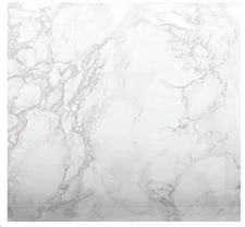 White Marble Kitchen Countertop Vinyl Wrap 36" x 240" Peel and Stick Countertop