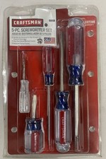 5pc Sears Craftsman Usa Made Flat Head Screwdriver Set 47137 Nos Nip M1123