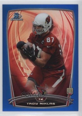 2014 Bowman Chrome Blue Refractor 197/199 Troy Niklas #191 Rookie RC 0b3