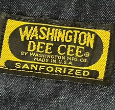 NWT Washington DEE CEE SANFORIZED BLUE DENIM OVERALLS Dead Stock NEW 46 x 30 USA