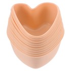 1 Set 10 Pcs Steaming Rice Cake Molds Heart-shaped Cake Baking Molds (Pink)