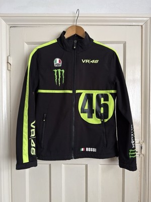 Valentino Rossi 46 Black Monster Energy Softshell Jacket Size Small MOTOGP