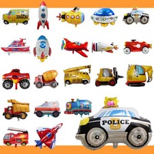 Folienballon Auto Flugzeug Bagger XXL Helium Luftballon Kindergeburtstag Deko