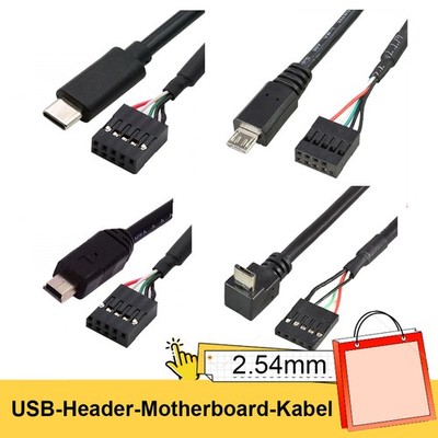 Mini USB Micro USB Kabel Adapter Stecker auf micro USB Header Motherboard Buchse