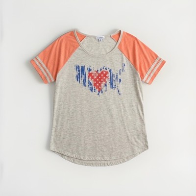 LA THREADS Patriotic Americana Raglan Tee - Size 1X