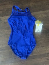 NWT Longitude Womens 10 One Piece Swimsuit Sapphire Blue