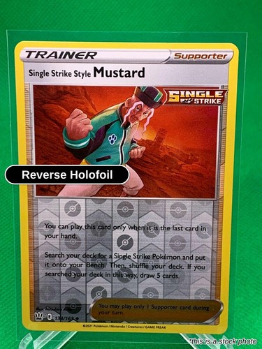 Single Strike Style Mustard Reverse Holofoil Uncommon SWSH05 134/163 LP