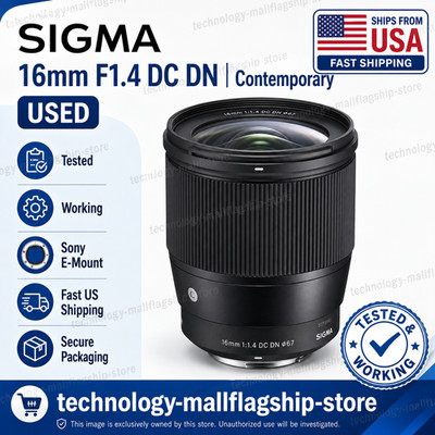 SIGMA 16mm F1.4 Wide-angle Prime Lens for Sony E mount DC DN Contemporary