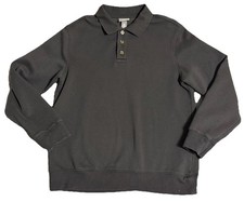 H M Mens Black Long Sleeve Regular Fit Collared Sweatshirt M