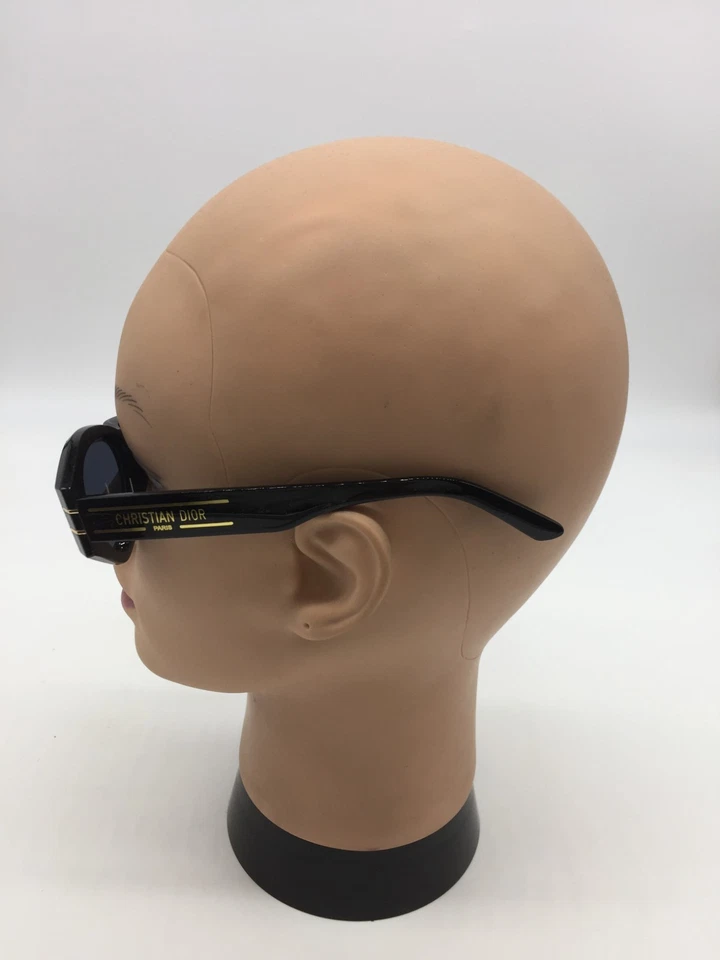 Dior Women's Full Rim Frame Black Trendy Sunglasses 54-16-143 Blue Lenses - Image 4 of 4