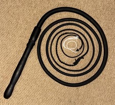 Australian Western Black Plaited Stock Whip Bullwhip Ebonised Wooden Handle