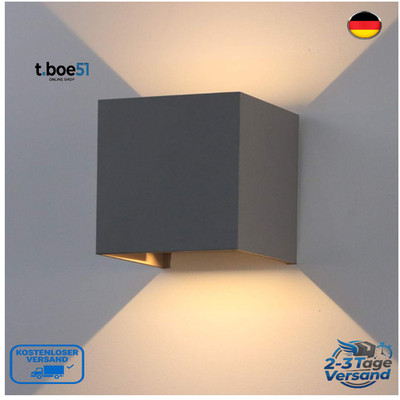 K-Bright LED Wandleuchte Innen Außen 12W 3000K Dunkelgr