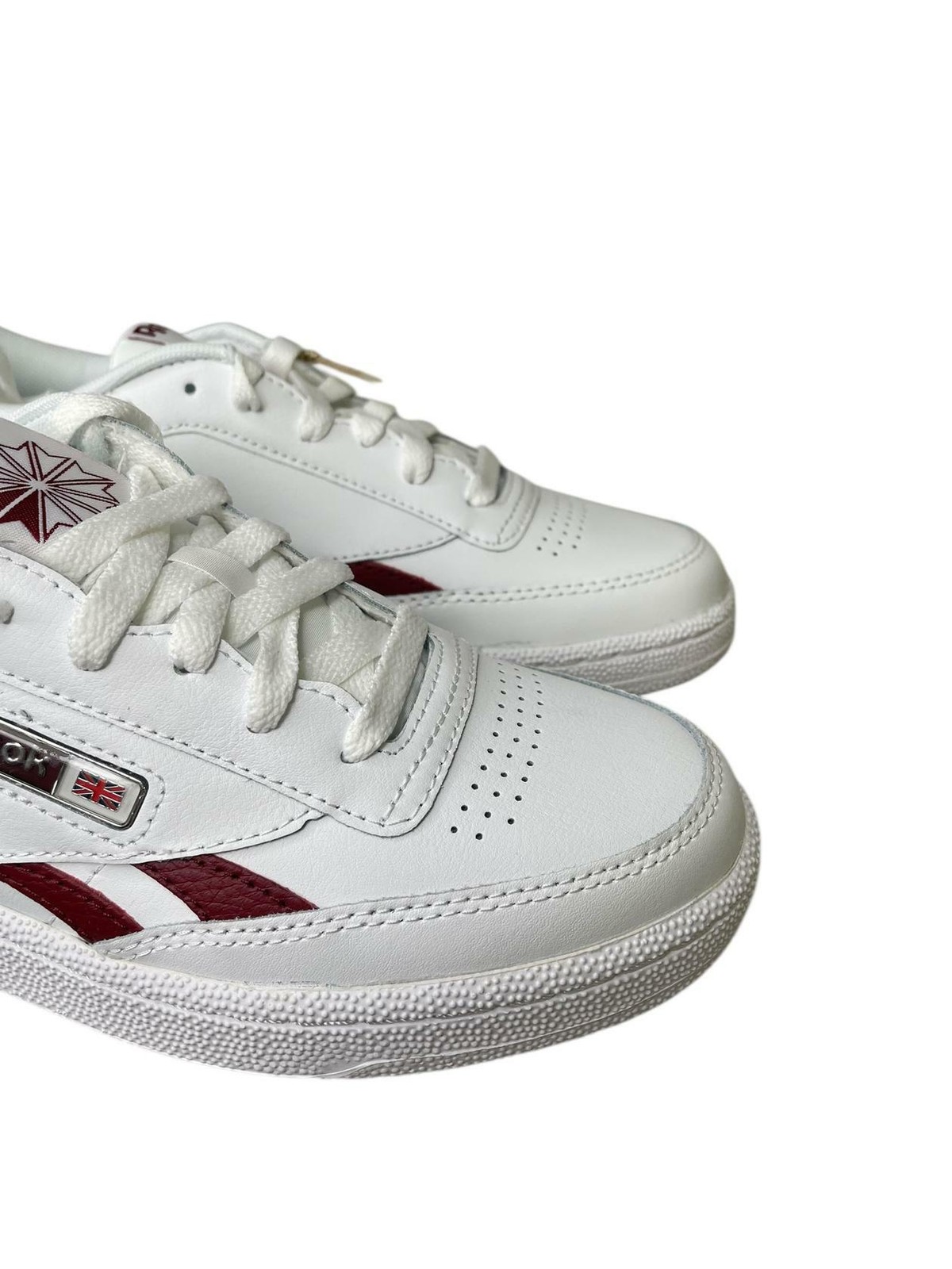 Reebok Men Sneaker Tennis Gym 100201199 Club C Revenge White Maroon Size 6 M thumbnail 2