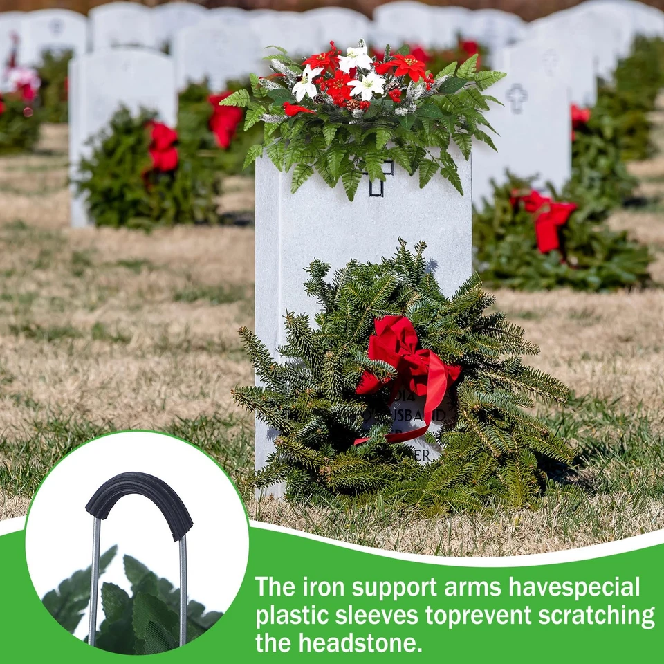 70 Piezas Artificial Navidad Cementerio Flores Lápida Flor Sillín Artificial... Foto 4 de 4