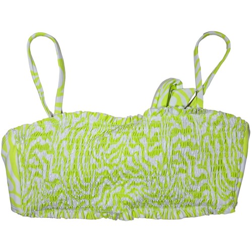 Salt + Cove Juniors' Zoorama Smocked Bandeau Bikini Top in Green L NWT