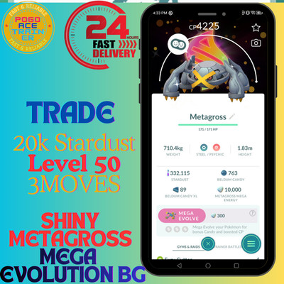 [SpecialBG] Shiny Metagross - Mega Evolution BG  mit Schmuckoptionen  