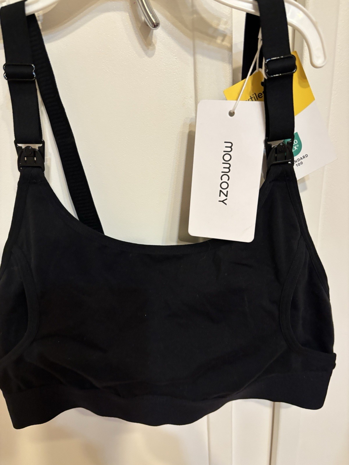 Momcozy Women's Nursing Bra Size Small Black Adjustable Straps