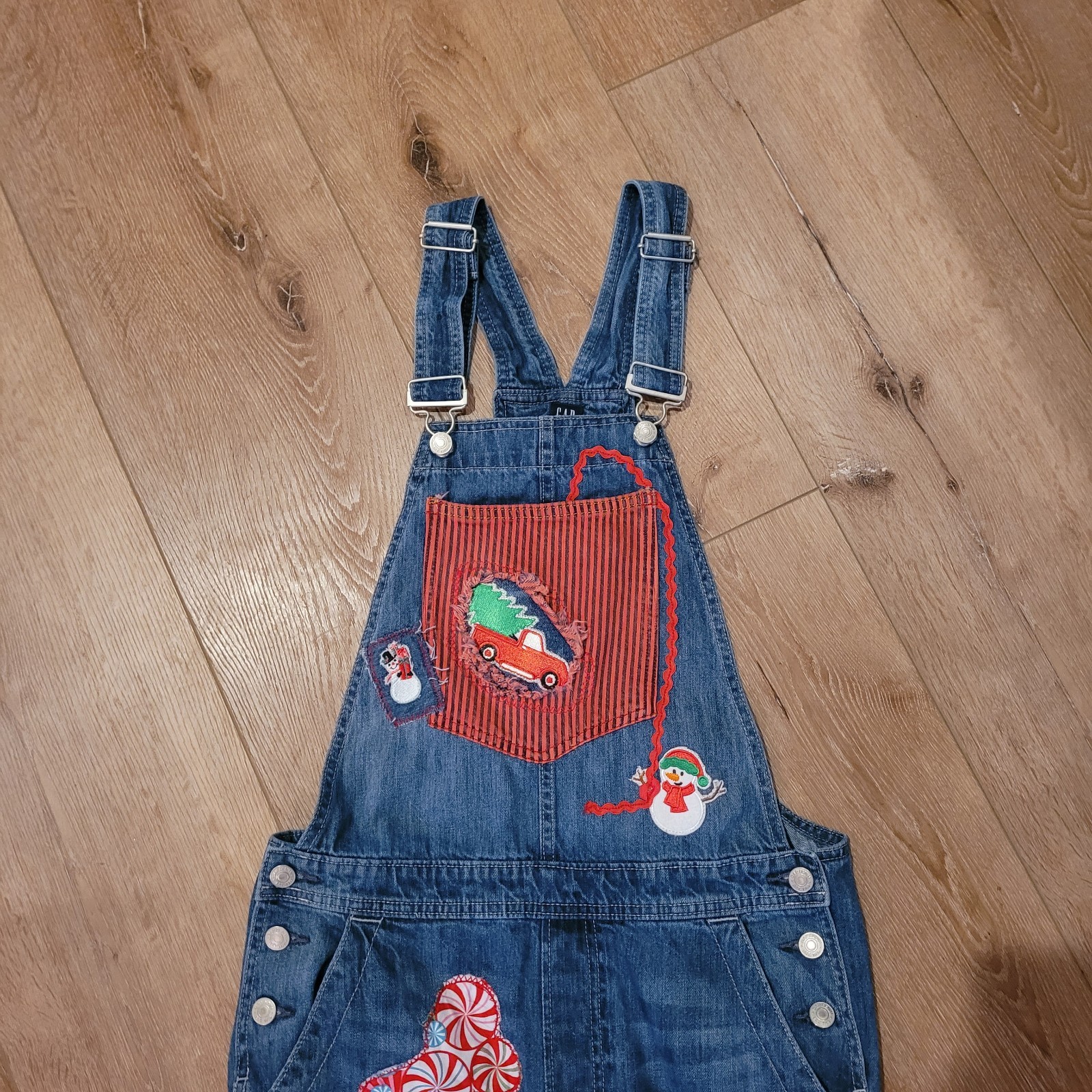 Holiday Patchwork Overalls By ThreadsReclaimed (X… - image 5