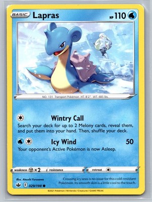 Lapras 029/198 Chilling Reign Basic Water-Type Transport Pokemon