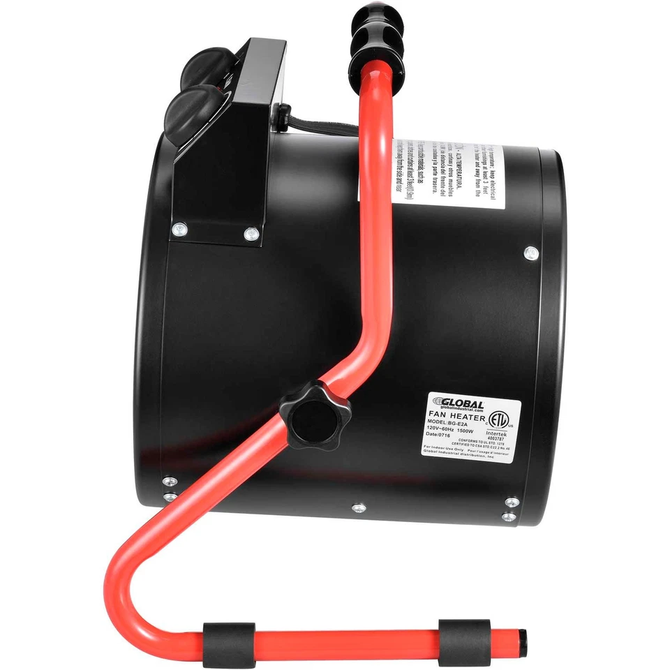 Calentador de Espacio Eléctrico Portátil con Termostato 1500 vatios 120v Rojo Foto 2 de 4